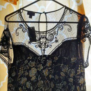 Torrid Size 2 Black Lace Detail Dress